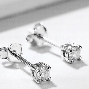 Stunning Diamond Moissanite Cut Stud Earrings